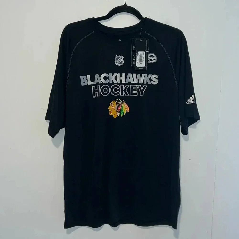 NWT Chicago Blackhawks Hockey 100th Anniversary 1917-2017
Black Addidas S82
